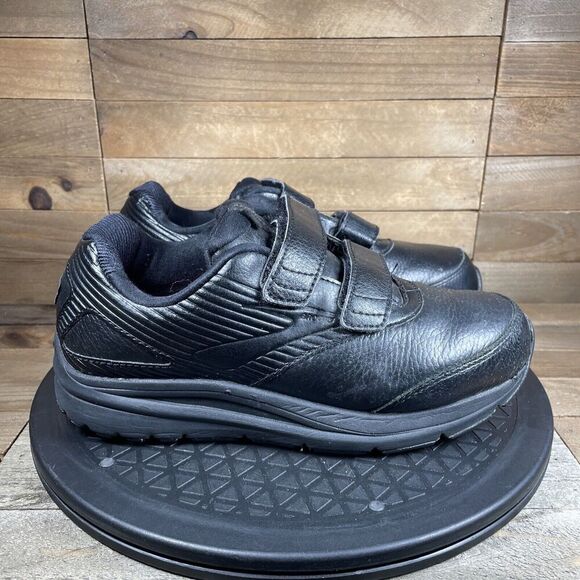 Brooks Womens 6.5 D Wide Addiction Walker V Strap 2 Support Walking Shoes Black - Picture 1 of 10